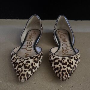 Sam Edelman Animal Print Pointed Flats